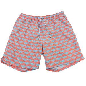 Peter Millar Seaside Collection Swim Shorts Trunks Mens XL Blue Pink Pool Beach